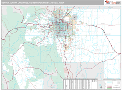 Denver-Aurora-Lakewood Metro Area Digital Map Premium Style